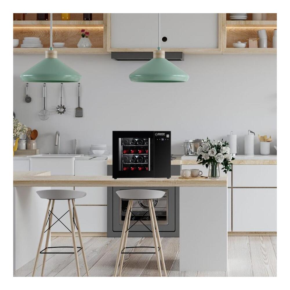 Equator WR16 25 inch 16 Bottle Freestanding Wine Refrigerator, Compressor Cooling, Touchpad Controls, LED Display, in Black