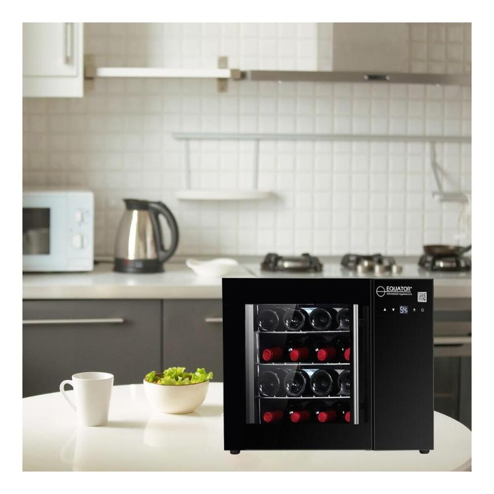 Equator WR16 25 inch 16 Bottle Freestanding Wine Refrigerator, Compressor Cooling, Touchpad Controls, LED Display, in Black