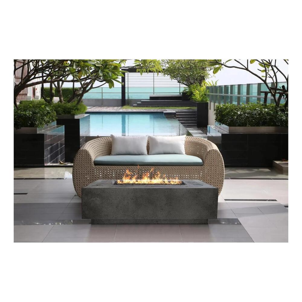 XO XOFREC6032GR 60 inch Rectangular Gas Fire Table, 65,000 BTU, Warmth & Ambiance, Handcrafted, The Perfect Centerpiece, in Dark Gray