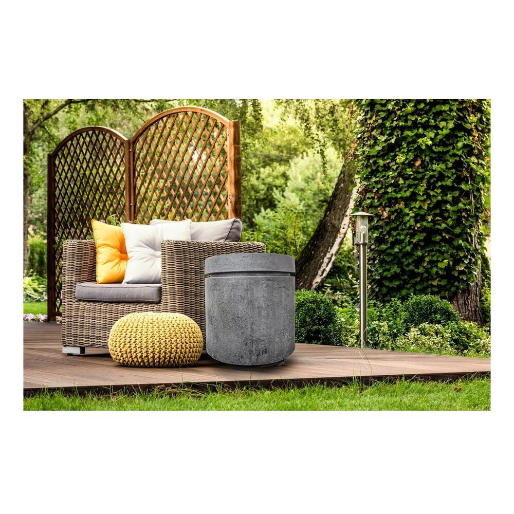 XO XOFRNDENC20GR 20" Round Propane Enclosure, Durable Glass Fiber Reinforced, Wide Array, 40% lighter, in Dark Gray