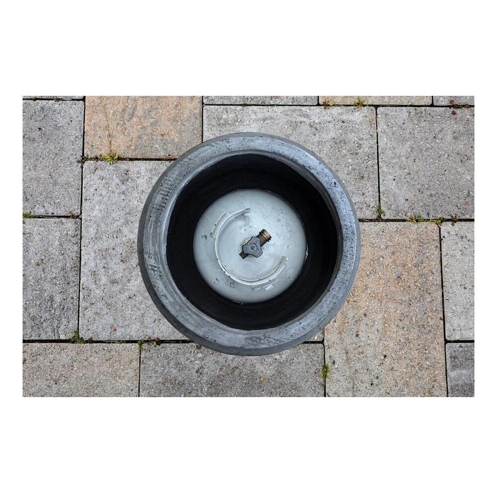 XO XOFRNDENC20GR 20" Round Propane Enclosure, Durable Glass Fiber Reinforced, Wide Array, 40% lighter, in Dark Gray