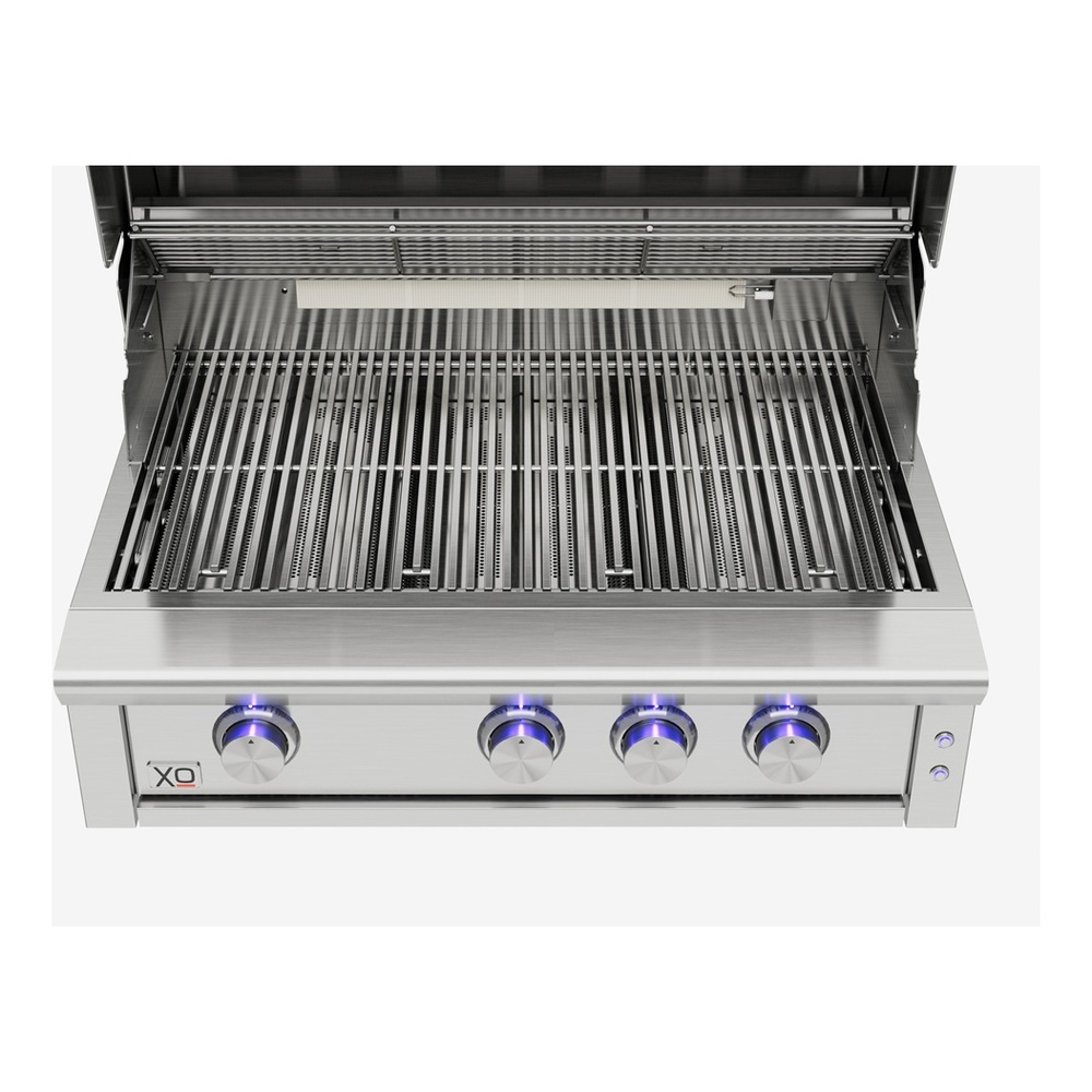 XO XOGRILL32XLT 32 inch Built-In Grill with 51,000 BTU, Flame Tamer, Elegant Lighting, 702 sq. inches of cooking surface, in Stainless Steel
