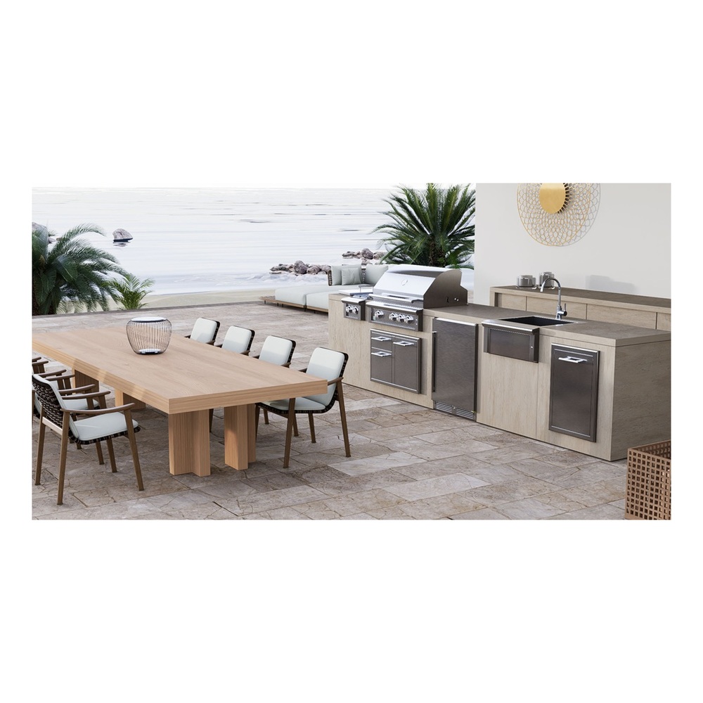 XO XOGRILL32XLT 32 inch Built-In Grill with 51,000 BTU, Flame Tamer, Elegant Lighting, 702 sq. inches of cooking surface, in Stainless Steel