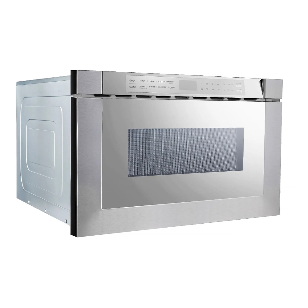 XO XOMWD24S 24 inch Microwave Drawer with 1.2 cu. ft. Capacity, 1000 Watts, 11 Power Levels and Handless Design