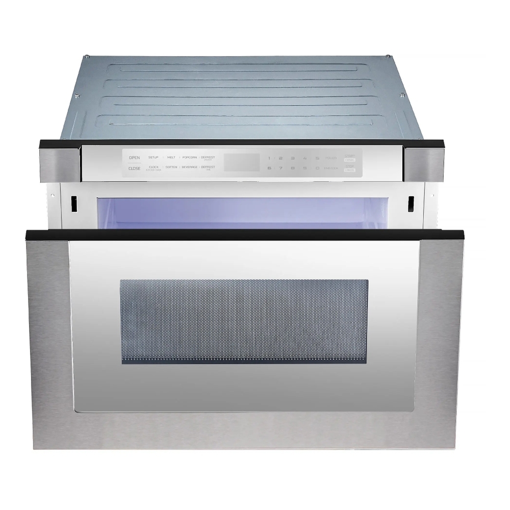 XO XOMWD24S 24 inch Microwave Drawer with 1.2 cu. ft. Capacity, 1000 Watts, 11 Power Levels and Handless Design