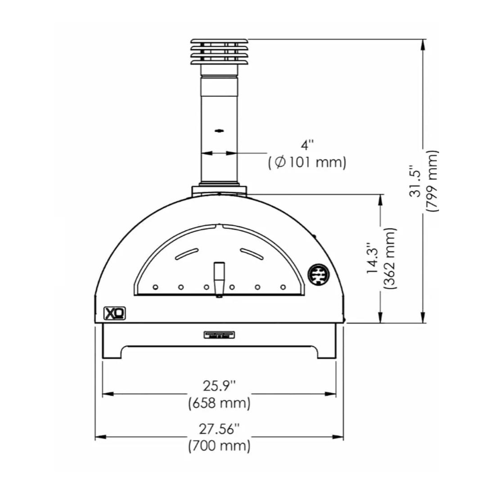 XOPIZZA1SS-Dimensions
