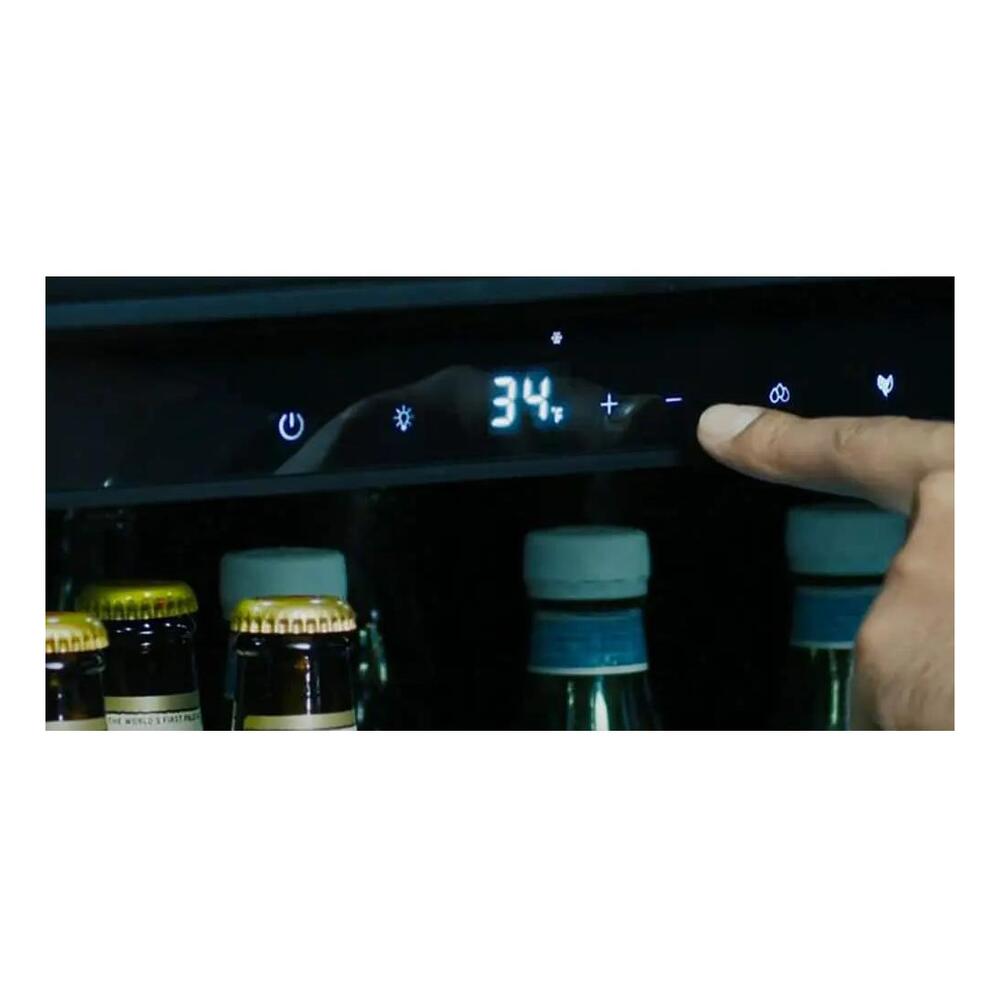 XO XOU15ORSR 15" Outdoor Built-In Undercounter Beverage Center with 3.3 cu. ft. Capacity, 34° At Your Fingertips, Secure Door Locks, Elegant Tri-Color Lighting, 66 (12oz) cans Capacity, in Stainless Steel (Right)