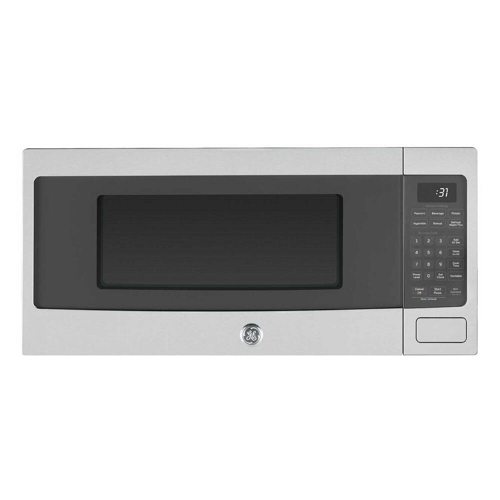 GE Profile 27 inch Built-In Microwave Bundle PCHK11S1WSS 24 inch Microwave with 1.1 cu. ft. Capacity + JX827SFSS 27 Inch Deluxe Trim Kit