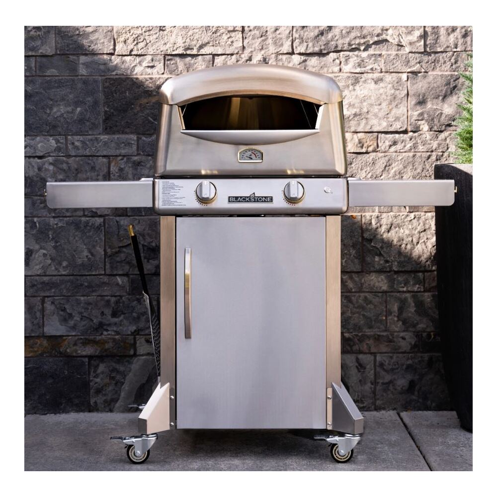 Blackstone 6831 Select Pizza Oven with Crust Control Technology, Auto Safe Start, Dual Side Shelves, Four Locking Swivel Caster Wheels in Stainless Steel