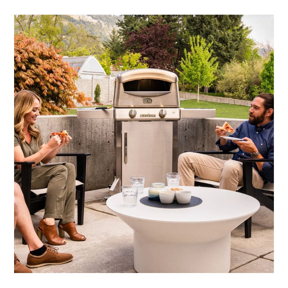 Blackstone 6831 Select Pizza Oven with Crust Control Technology, Auto Safe Start, Dual Side Shelves, Four Locking Swivel Caster Wheels in Stainless Steel