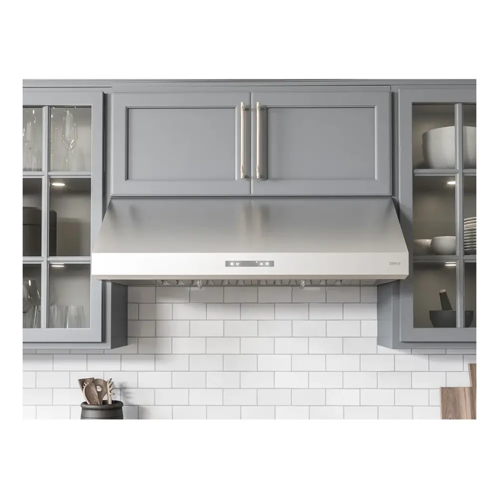 Zephyr AK7336AS 36 inch Pro Series Tidal I Smart Under-Cabinet Range Hood with 700 CFM, LumiLight LED Lighting, Professional Baffle Filters, and Airflow Control Technology, in Stainless Steel