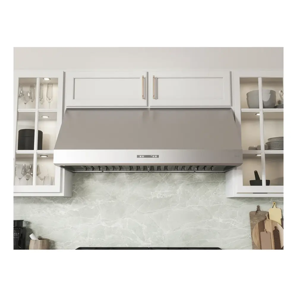 Zephyr AK7400AS 30 inch Pro Series Tidal II Smart Wall Mount Range Hood with 700 CFM, LumiLight LED Lighting, Professional Baffle Filters, and Airflow Control Technology, in Stainless Steel
