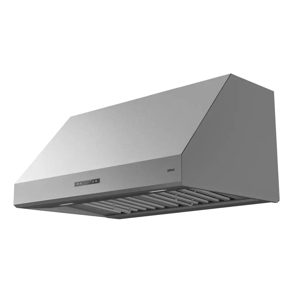 Zephyr AK7448AS 48 inch Pro Series Tidal II Smart Wall Mount Range Hood with 700 CFM, LumiLight LED Lighting, Professional Baffle Filters, and Airflow Control Technology, in Stainless Steel