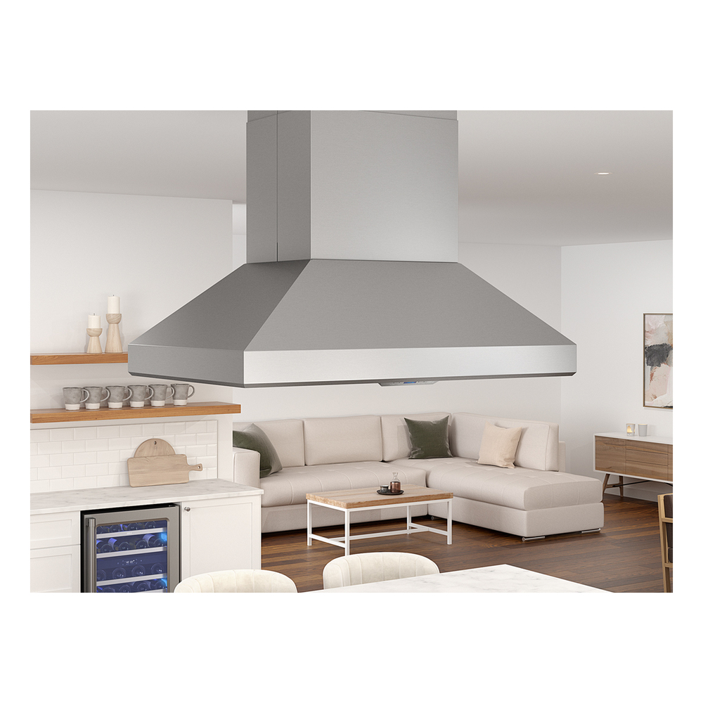 Zephyr AK7742BS 42 inch Pro Series Titan Wall Mount Range Hood with 750 CFM, Airflow Control Technology, Tri-Level Lighting and PowerWave™ Blower, in Stainless Steel