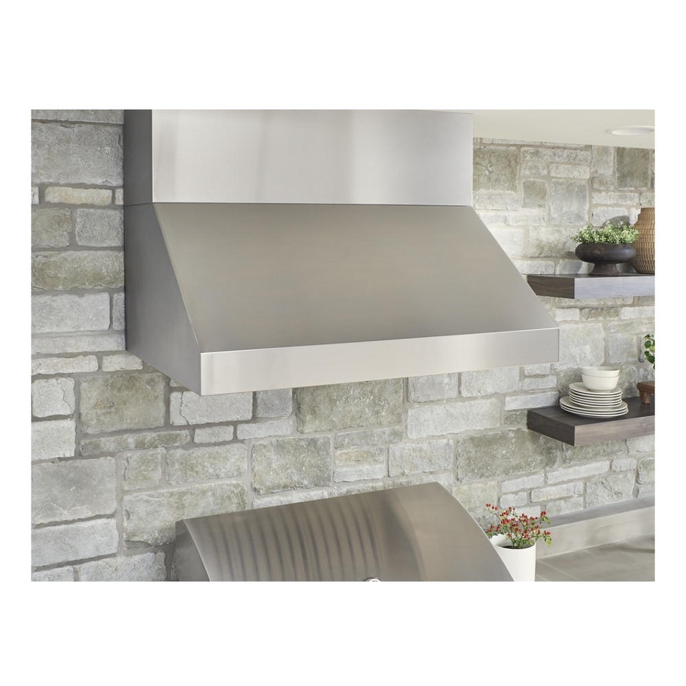 Zephyr AK7836CS 36 inch Pro Series Titan Wall Mount Range Hood with 1200 CFM, LumiLight LED Lighting, Metallic Knob Controls and Professional Baffle Filters, in Stainless Steel