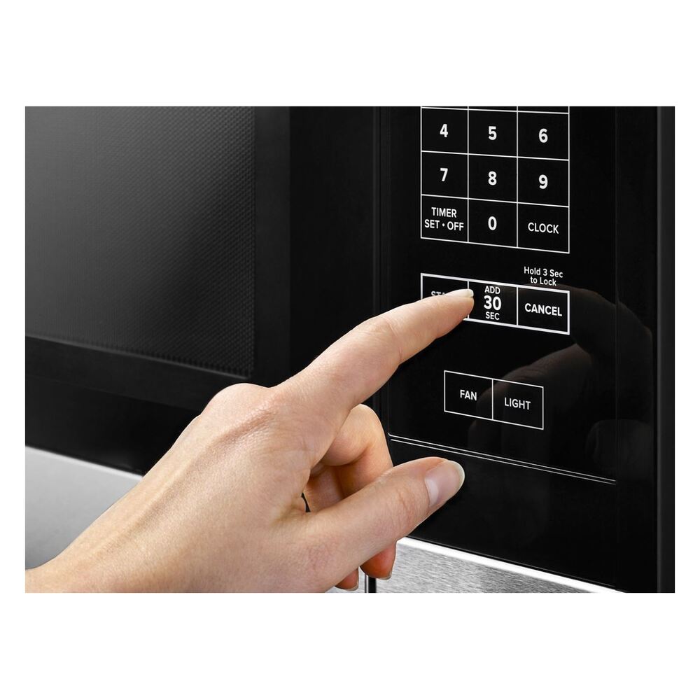 Amana AMV2307PF 30 inch Over the Range Microwave offers 1.6 cu. ft. Capacity, 300 CFM, 12 inch Turntable, in Stainless Steel