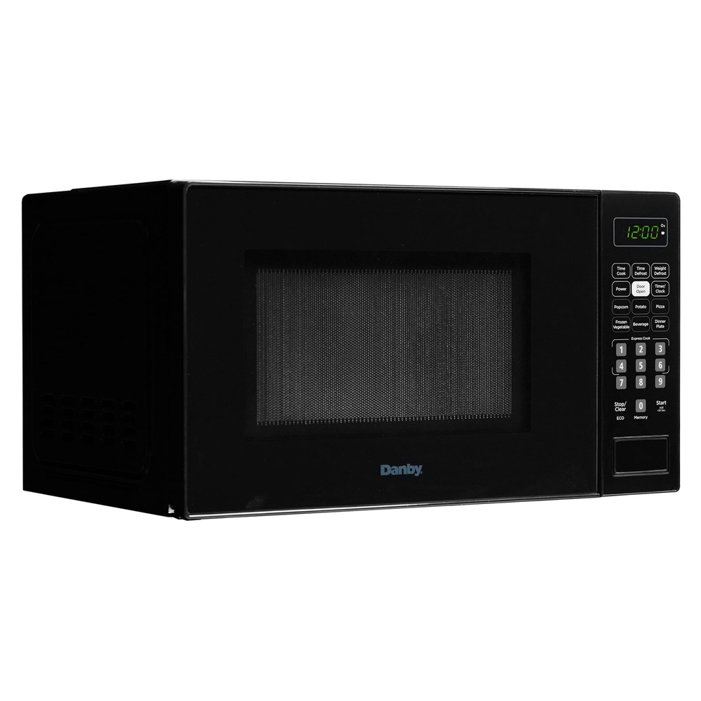 Danby DBMW0721B 18 inch 0.7 cu. ft. Countertop Microwave with 700 Watts, 10 Power Levels, 6 Auto Cook Options, Express Cook, Auto Defrost, Child Lock and Electronic Touch Controls