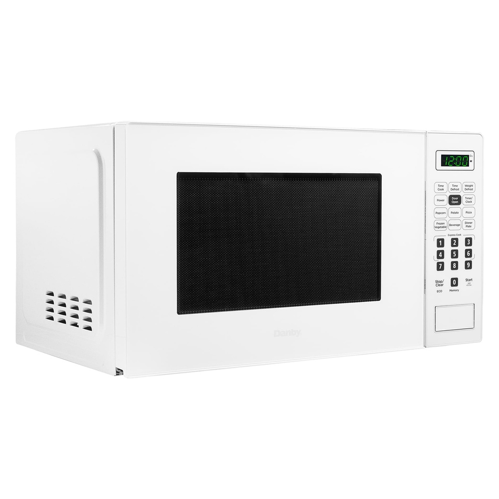 Danby DBMW0721B 18 inch 0.7 cu. ft. Countertop Microwave with 700 Watts, 10 Power Levels, 6 Auto Cook Options, Express Cook, Auto Defrost, Child Lock and Electronic Touch Controls