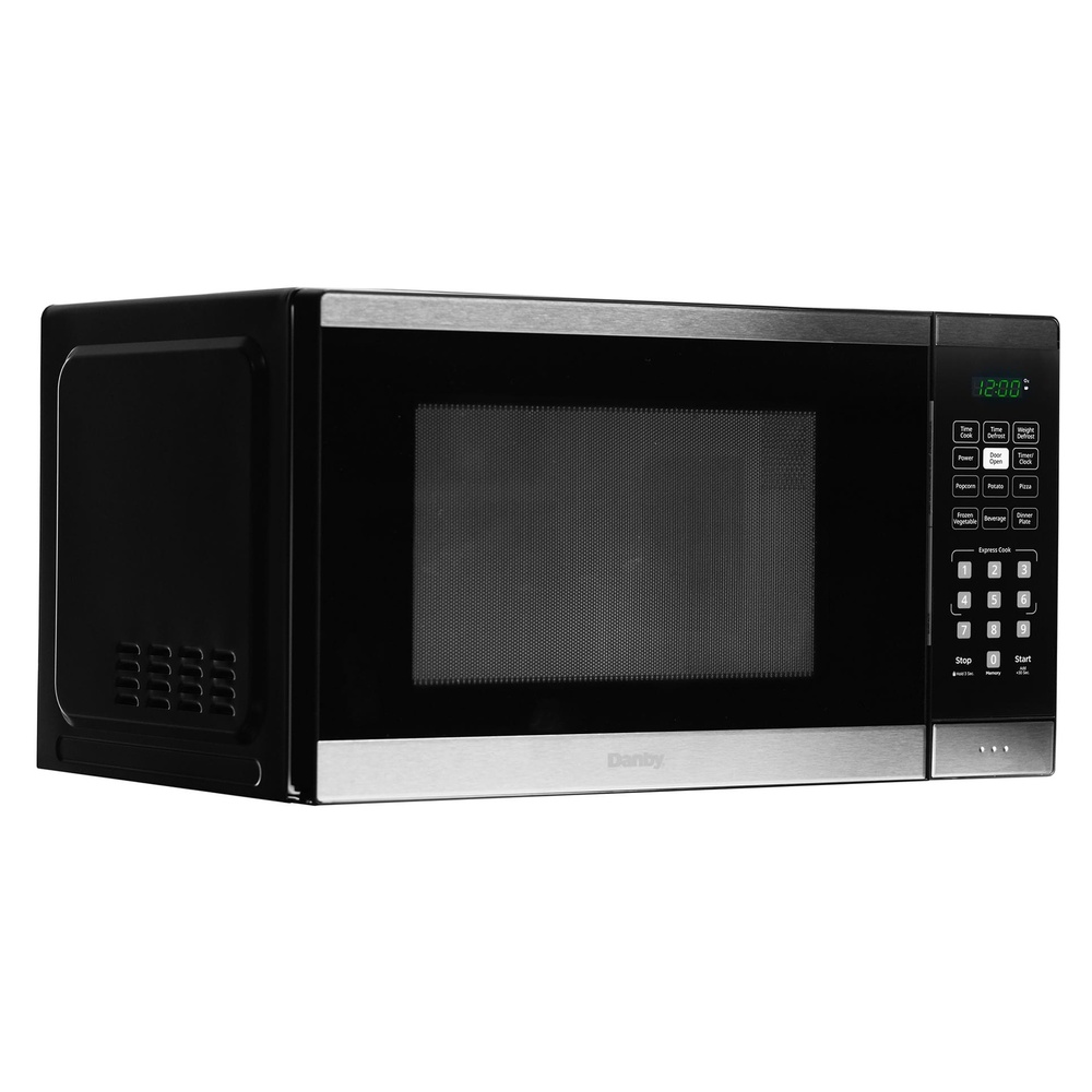 Danby DBMW1126BBS 21 inch 1.1 Cu. Ft. Countertop Microwave Oven with 900 Watts, Express Cook, Add 30 Seconds, Auto Cook, Auto Defrost, Child Lock and Glass Turntable in Stainless Steel