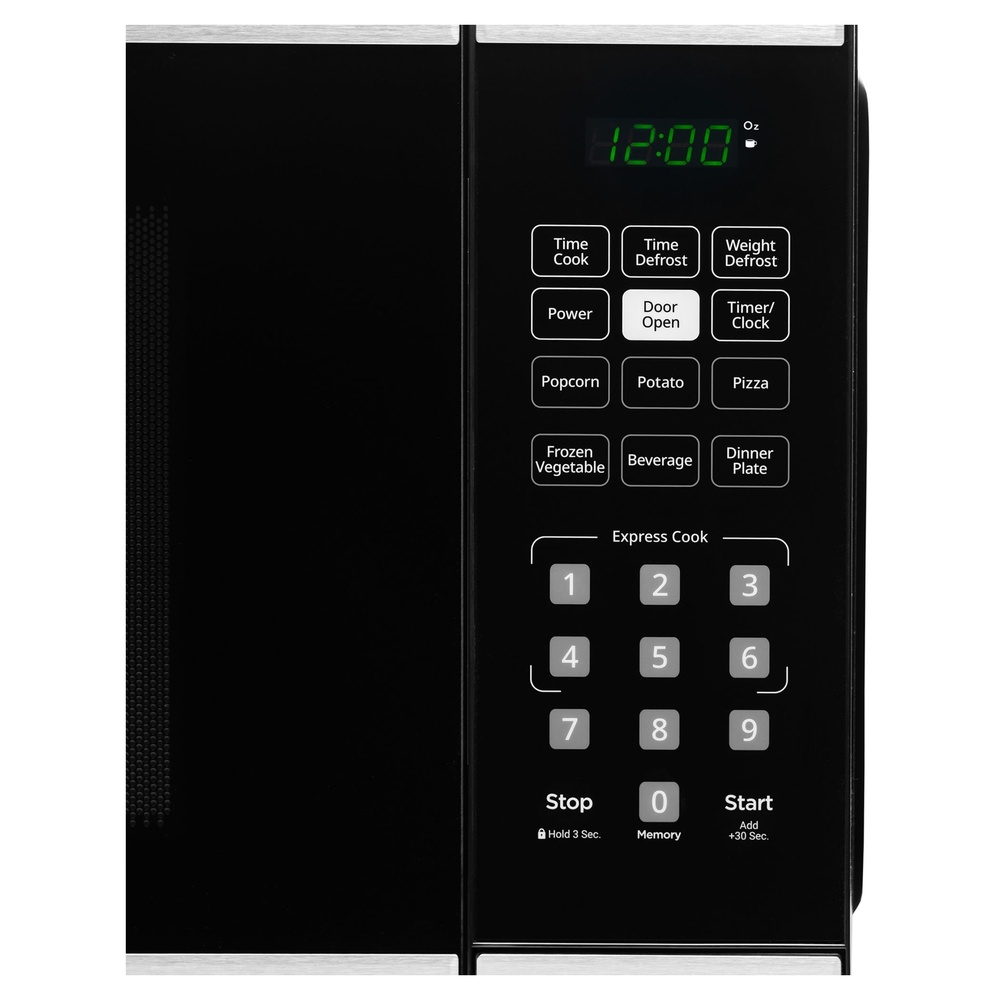 Danby DBMW1126BBS 21 inch 1.1 Cu. Ft. Countertop Microwave Oven with 900 Watts, Express Cook, Add 30 Seconds, Auto Cook, Auto Defrost, Child Lock and Glass Turntable in Stainless Steel