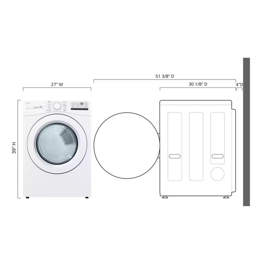 LG-DLE3470W-dimension view