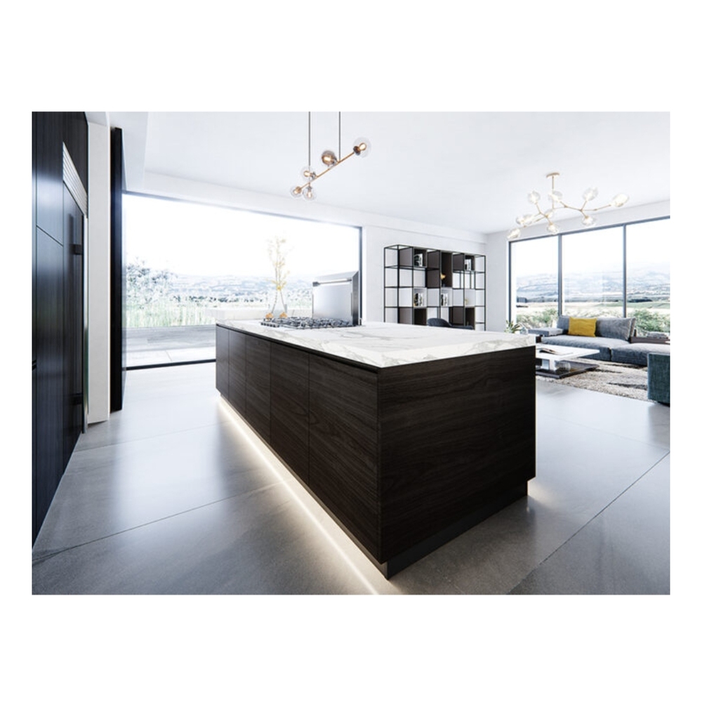 Zephyr DLIE36ASX 36 inch Designer Series Lift Downdraft Mount Hood, BriteStrip™ LED Lighting, 4-Way Ducting, Filter Clean Reminder, in Stainless Steel