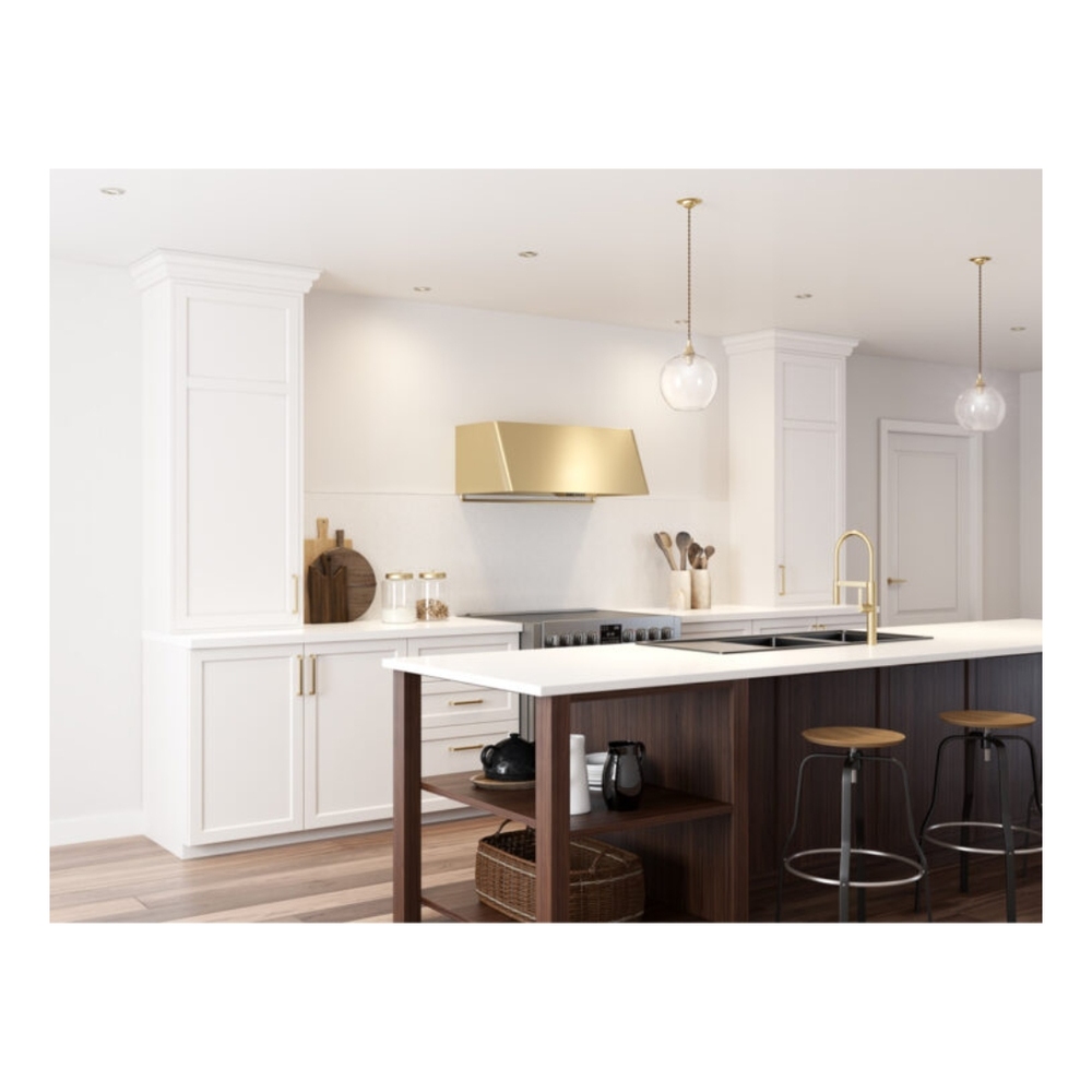 Zephyr DMEM90A 36 inch Designer Series Mesa Wall Mount Hood with 1000 CFM, LED Lighting, Invisible Touch Controls, CleanAir Function