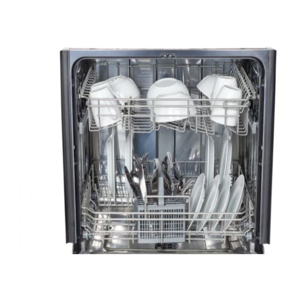 ZLINE DW24 24 Inch Built-In Dishwasher with 6 Cycles, 52 dBA Noise Levels, Hidden Controls, Smart Wash Technology, Triple Filter Cleaning, Spacious Interior