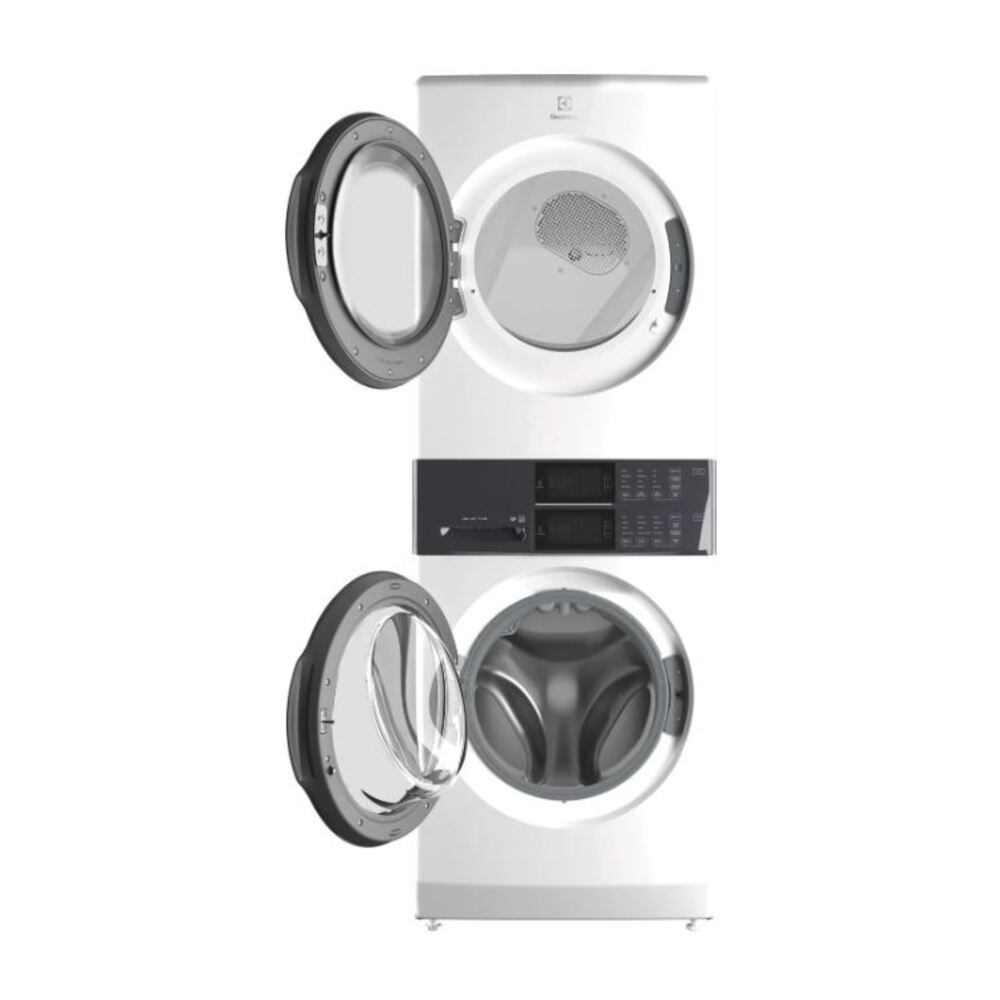 Electrolux ELTE7300AW 27 inch Laundry Tower Single Unit Front Load 4.4 Washer & 8 cu. ft. Electric Dryer Capacity, LuxCare, in White