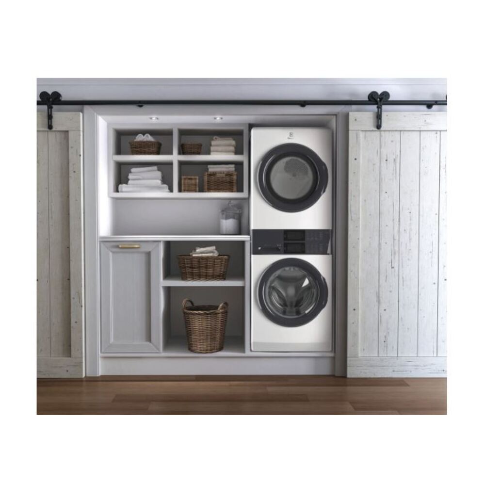 Electrolux ELTE7300AW 27 inch Laundry Tower Single Unit Front Load 4.4 Washer & 8 cu. ft. Electric Dryer Capacity, LuxCare, in White