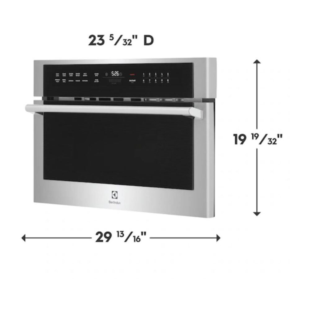 Electrolux EMBD3010AS 30 inch Built-In Microwave Oven with Drop-Down Door, 1.6 cu. ft. Capacity, in Stainless Steel