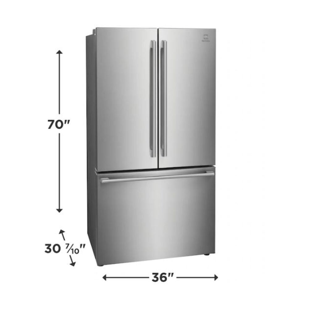 Electrolux ERFG2393AS 36 inch Counter-Depth French Door Refrigerator 23.3 cu. ft. Capacity, in Stainless Steel