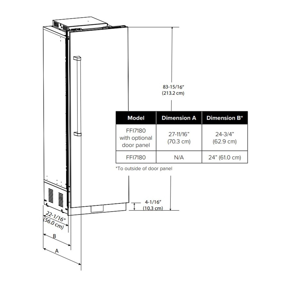 Viking FFI7180W 7 Series 18 inch Custom Panel Fully Integrated All Freezer with 8.4 cu. ft. Capacity