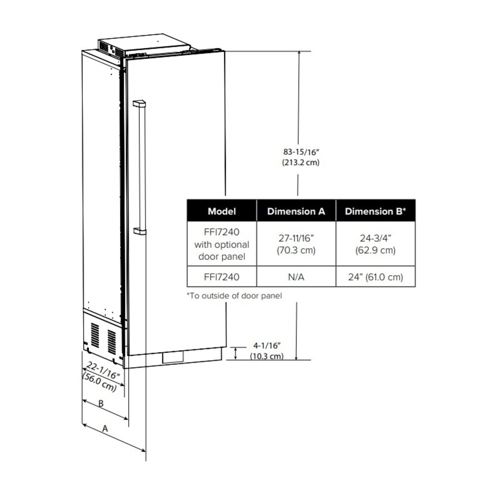 Viking FFI7240W 7 Series 24 inch Custom Panel Fully Integrated All Freezer with 12.2 cu. ft. Capacity