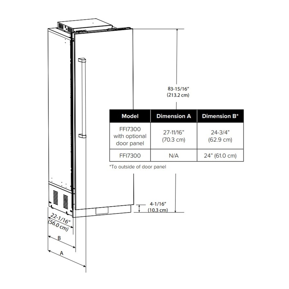 Viking FFI7300W 7 Series 30 inch Custom Panel Fully Integrated All Freezer with 16.1 cu. ft. Capacity