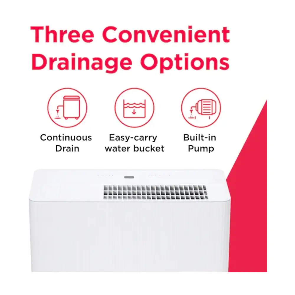 Frigidaire FHDP5033W1 Smart 50 pint Built-In Pump Dehumidifier