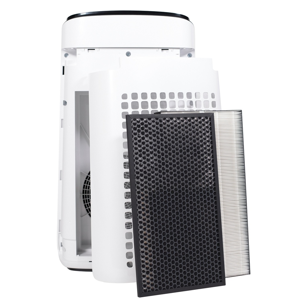 Sharp FXJ80UW Plasmacluster Ion Smart Air Purifier with True HEPA Filter, 502 sq.ft. Coverage, Wi-Fi, Vacuumable Pre-Filter, SharpAir App, Active Carbon Filter and Energy Star Qualified in White