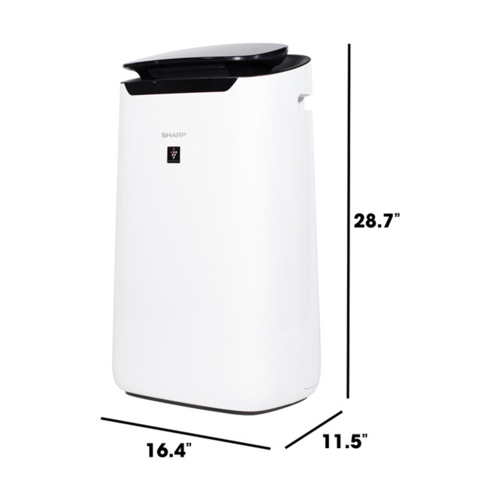 Sharp FXJ80UW Plasmacluster Ion Smart Air Purifier with True HEPA Filter, 502 sq.ft. Coverage, Wi-Fi, Vacuumable Pre-Filter, SharpAir App, Active Carbon Filter and Energy Star Qualified in White