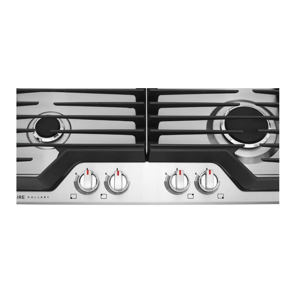 Frigidaire GCCG3046AS 30 inch Gas Cooktop with 4 Sealed Burner, Backlit LED Knobs, Low Simmer Burner, Quick Boil in Stainless Steel