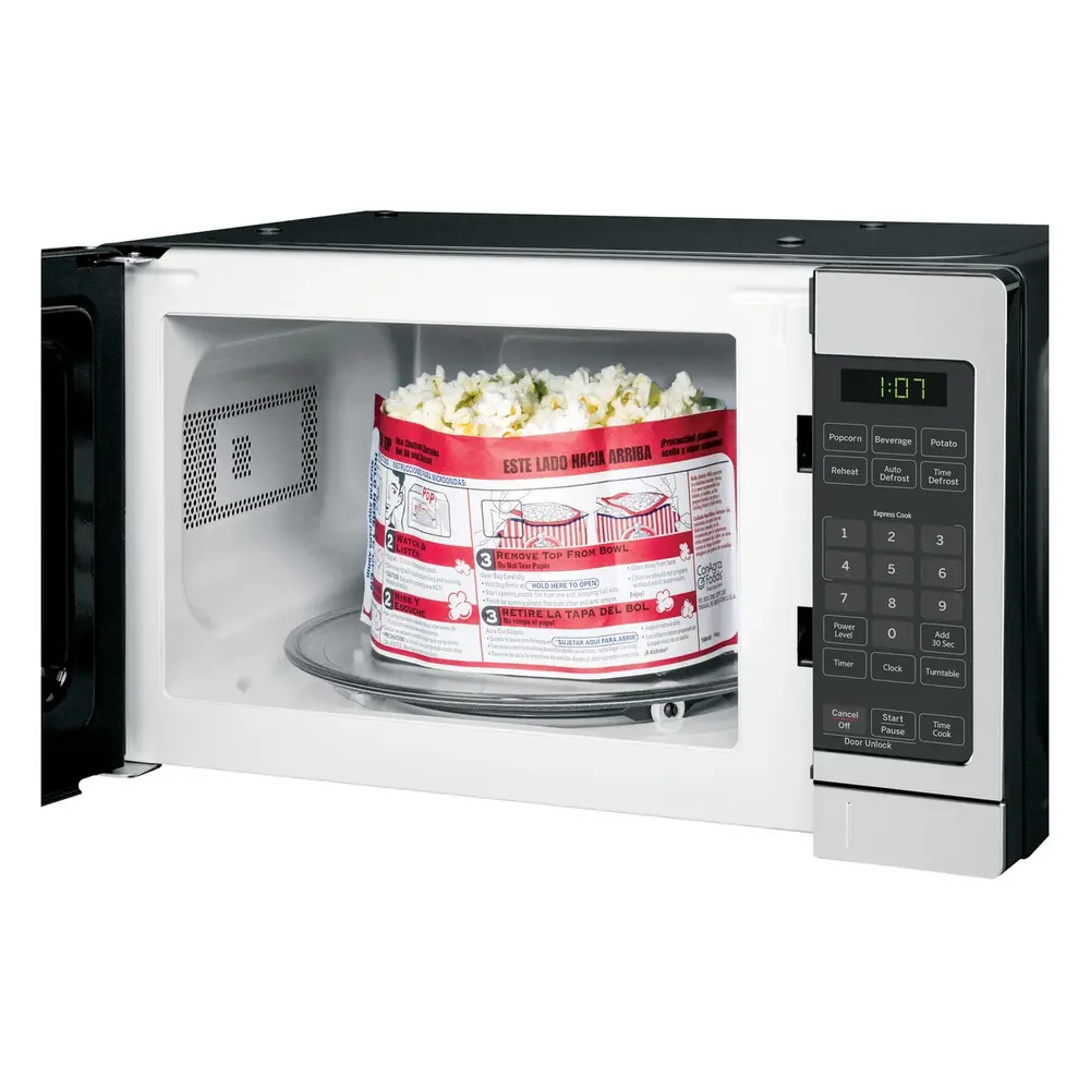 GE GCHK07N1W Spacemaker Countertop Microwave Oven with 0.7 cu. ft. Capacity, 700 Watts, 10 Power Levels