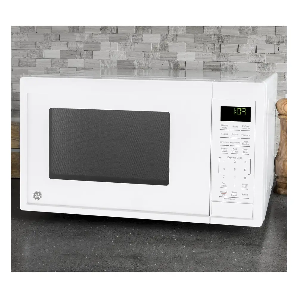 GE GCST09N1 19 Inch Countertop Microwave Oven with 0.9 cu. ft. Capacity, 900 Watts, Express Cook, Kitchen Timer, Child Lock, Glass Turntable