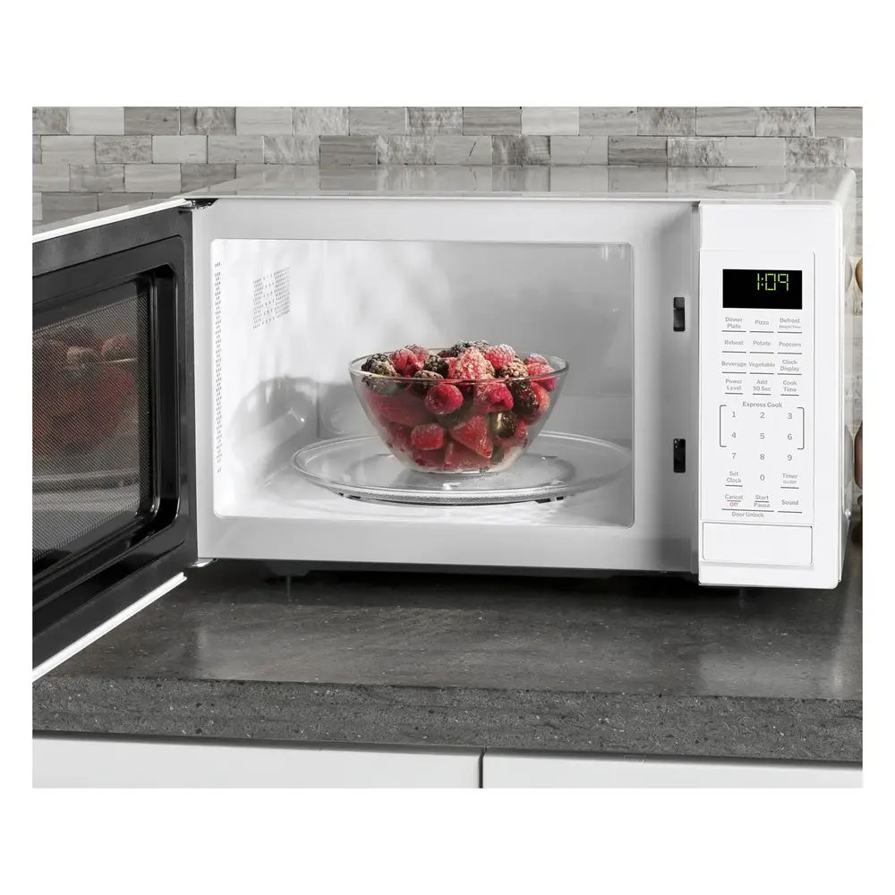 GE GCST09N1 19 Inch Countertop Microwave Oven with 0.9 cu. ft. Capacity, 900 Watts, Express Cook, Kitchen Timer, Child Lock, Glass Turntable