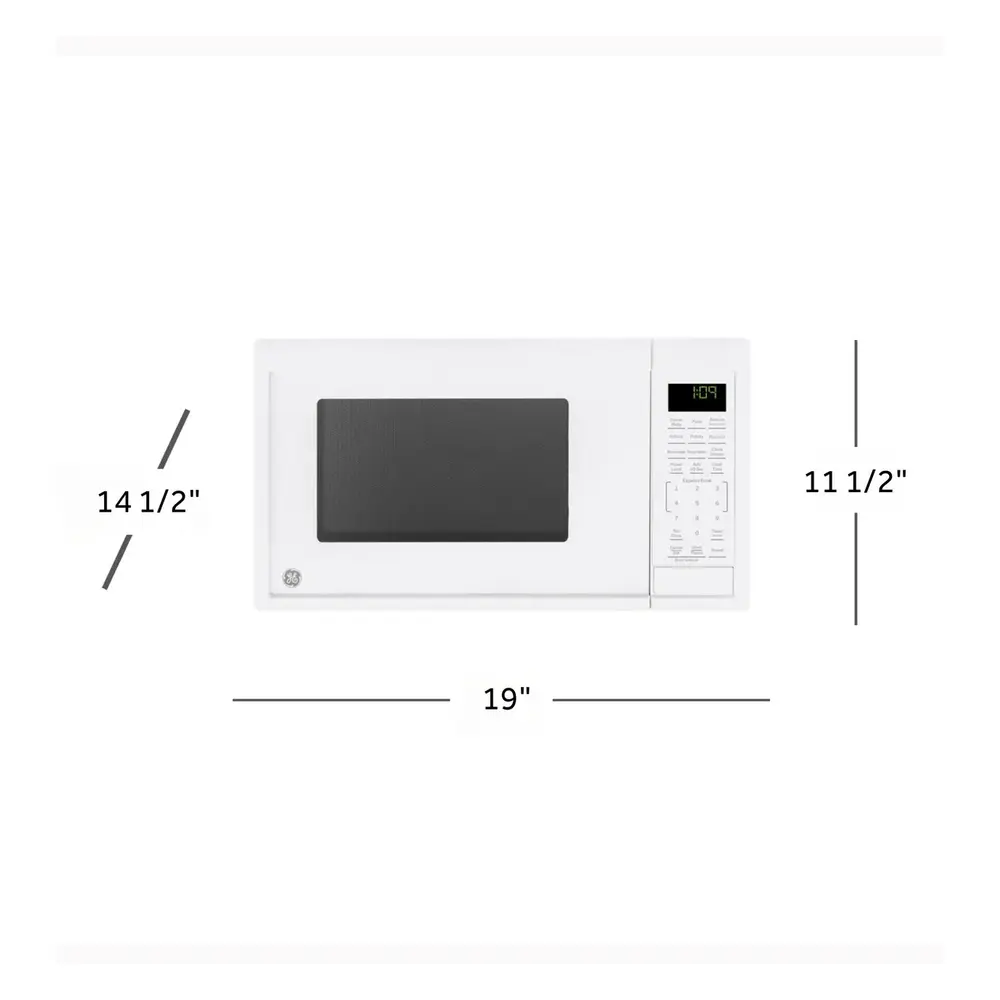 GE GCST09N1 19 Inch Countertop Microwave Oven with 0.9 cu. ft. Capacity, 900 Watts, Express Cook, Kitchen Timer, Child Lock, Glass Turntable