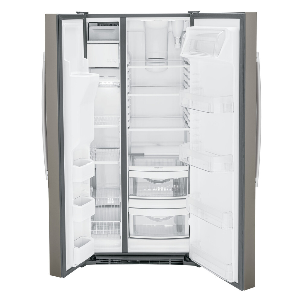 GE GSS23G 33 inch Side-By-Side Refrigerator with 23 Cu. Ft. Capacity, LED Lighting and External Dispenser