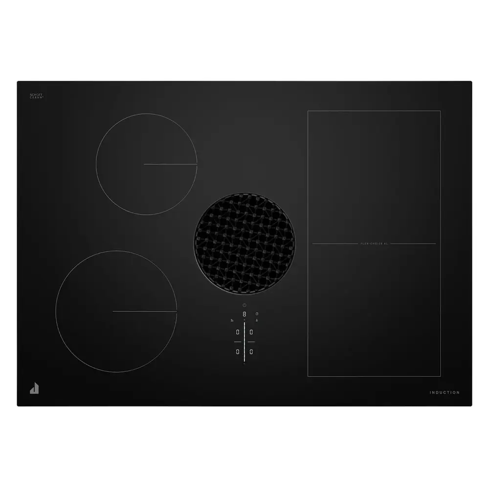 JennAir JIDT730SBL 30 inch Induction Cooktop with Downdraft, 4 Elements, Automatic Bridging, 345 CFM, Energy Star, ADA Compliant, in Black