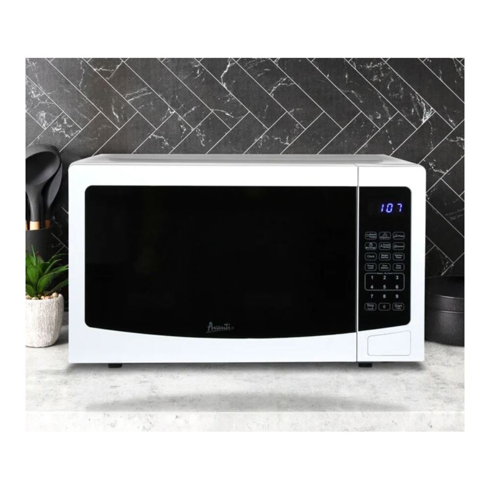 Avanti MT115V Microwave Oven with 1.1 cu. ft. Capacity, 1000 Watts Cooking Power, Electronic Control, Turntable, Electronic Control Panel