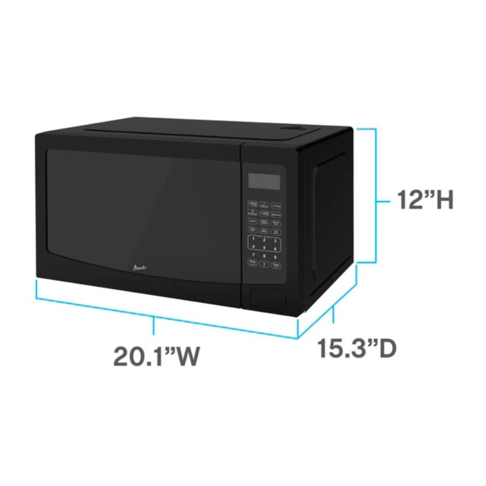 Avanti MT115V Microwave Oven with 1.1 cu. ft. Capacity, 1000 Watts Cooking Power, Electronic Control, Turntable, Electronic Control Panel