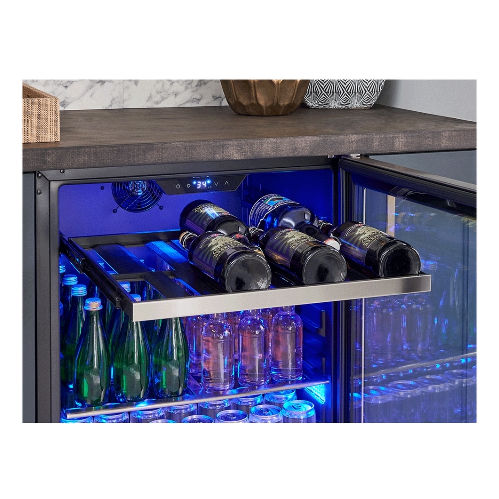 Zephyr PRB24C01AGADA 24 inch Single Zone Beverage Cooler with 5.11 cu. ft. Capacity, PreciseTemp™, Active Cooling Technology, Carbon Filter Air Filtration, in Stainless Steel