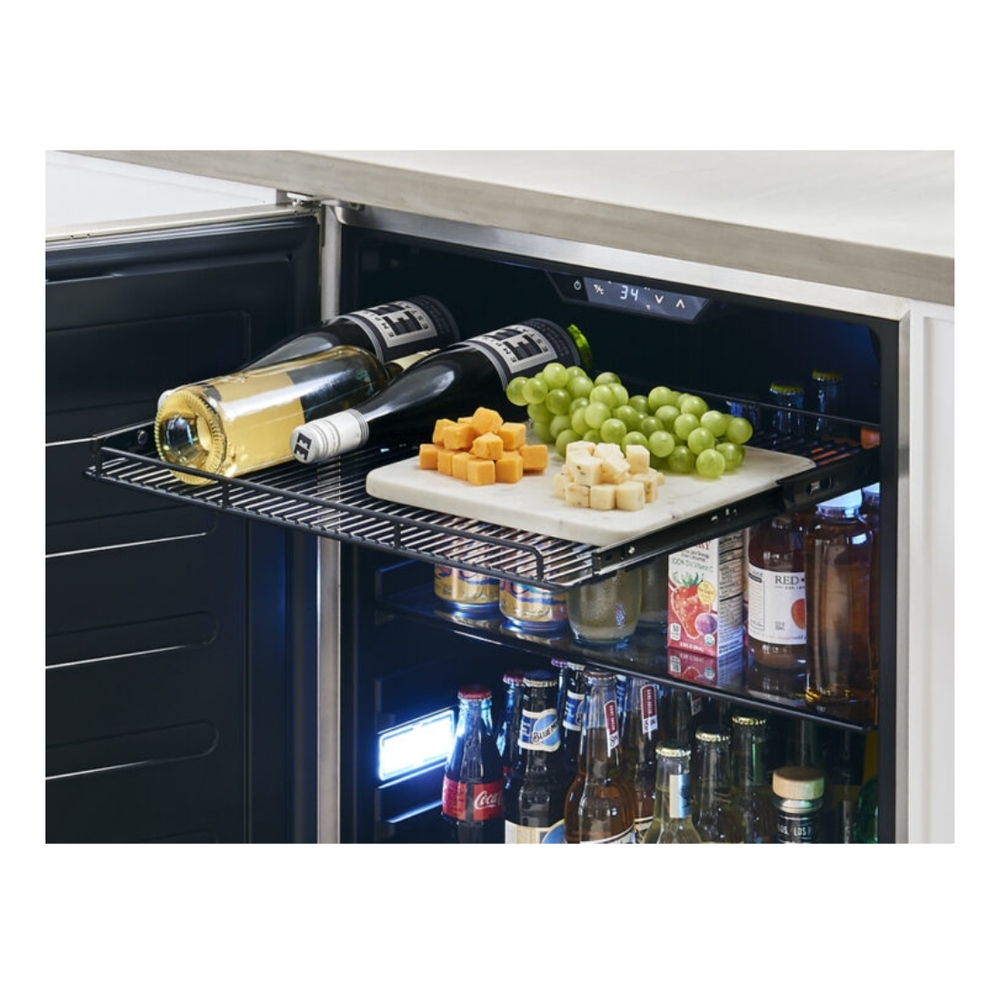 Zephyr PRB24C01ASOD 24 inch Outdoor Single Zone Beverage Cooler with 5.6 cu. ft. Capacity, PreciseTemp™, Active Cooling Technology, Carbon Filter Air Filtration, in Stainless Steel