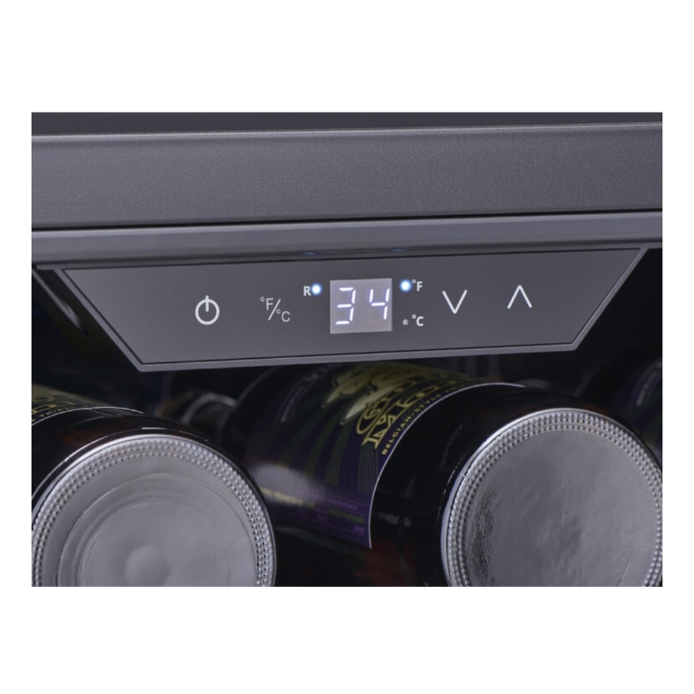Zephyr PRB24C01ASOD 24 inch Outdoor Single Zone Beverage Cooler with 5.6 cu. ft. Capacity, PreciseTemp™, Active Cooling Technology, Carbon Filter Air Filtration, in Stainless Steel